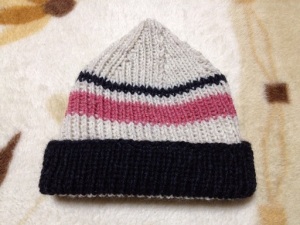 帽子編みました